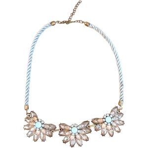 Elegant‎ Large Flower Gemstone Necklace